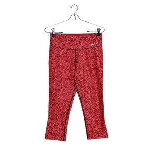 Nike Legend Dri-Fit Capri Leggings in Red / Black - Sz S